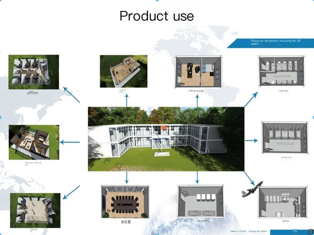 Factory Price Customize 20FT Prefabricated/Prefab/Modular/Movable Container House for Hospital